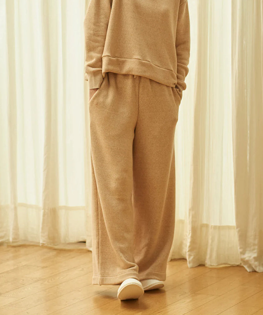 オーガニックコットン 「 カシミヤ裏毛ワイドパンツ 」｜PRISTINE