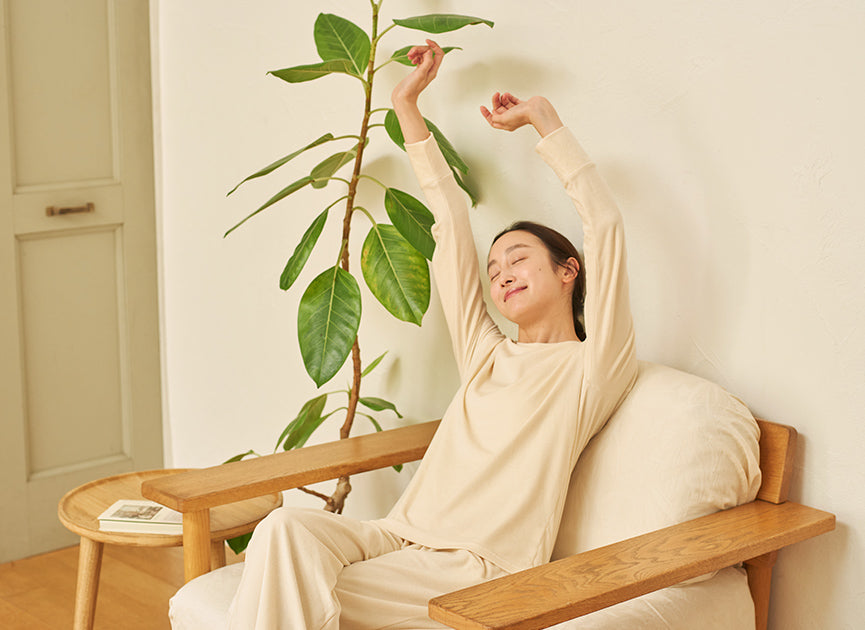  上品なベロア生地のリラクシングシリーズ