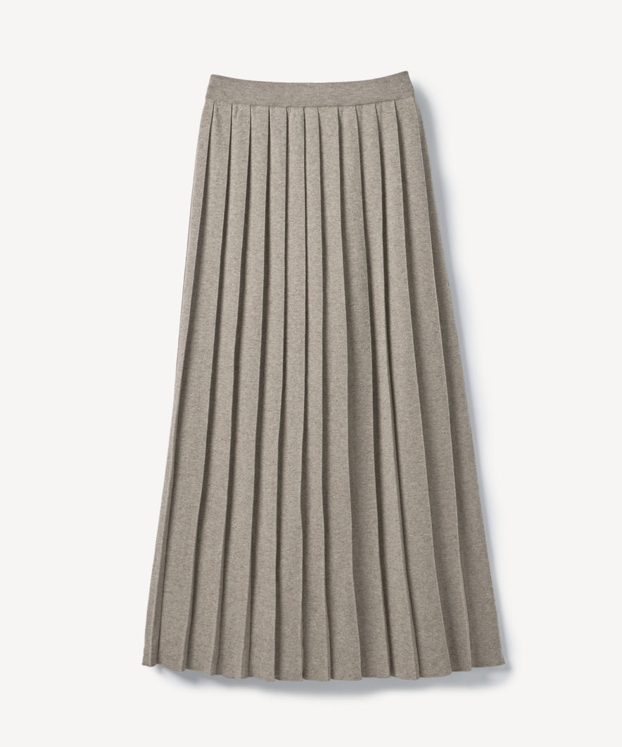 フォレストグレイニットプリーツスカート