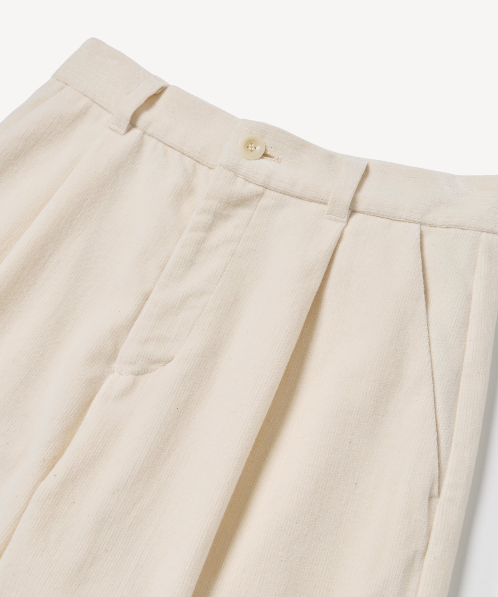 リブレスコーデュロイタックストレートパンツ – PRISTINE