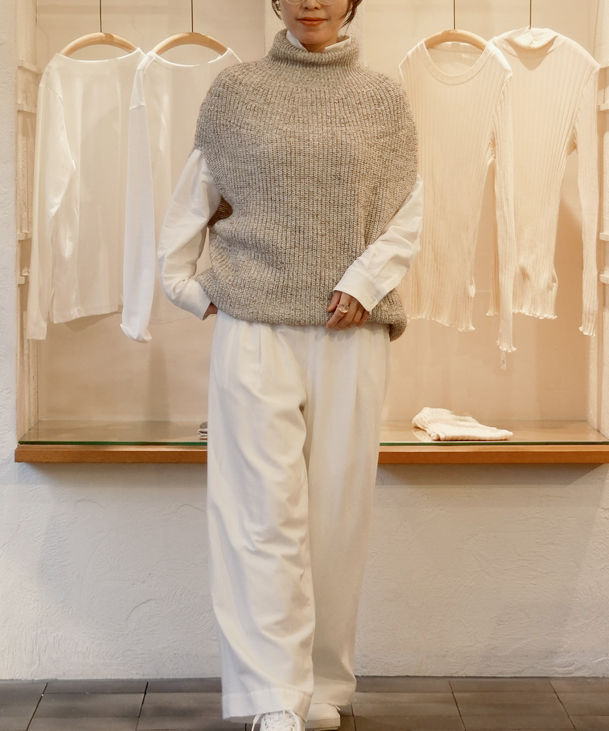 もちむぎニットベスト – PRISTINE