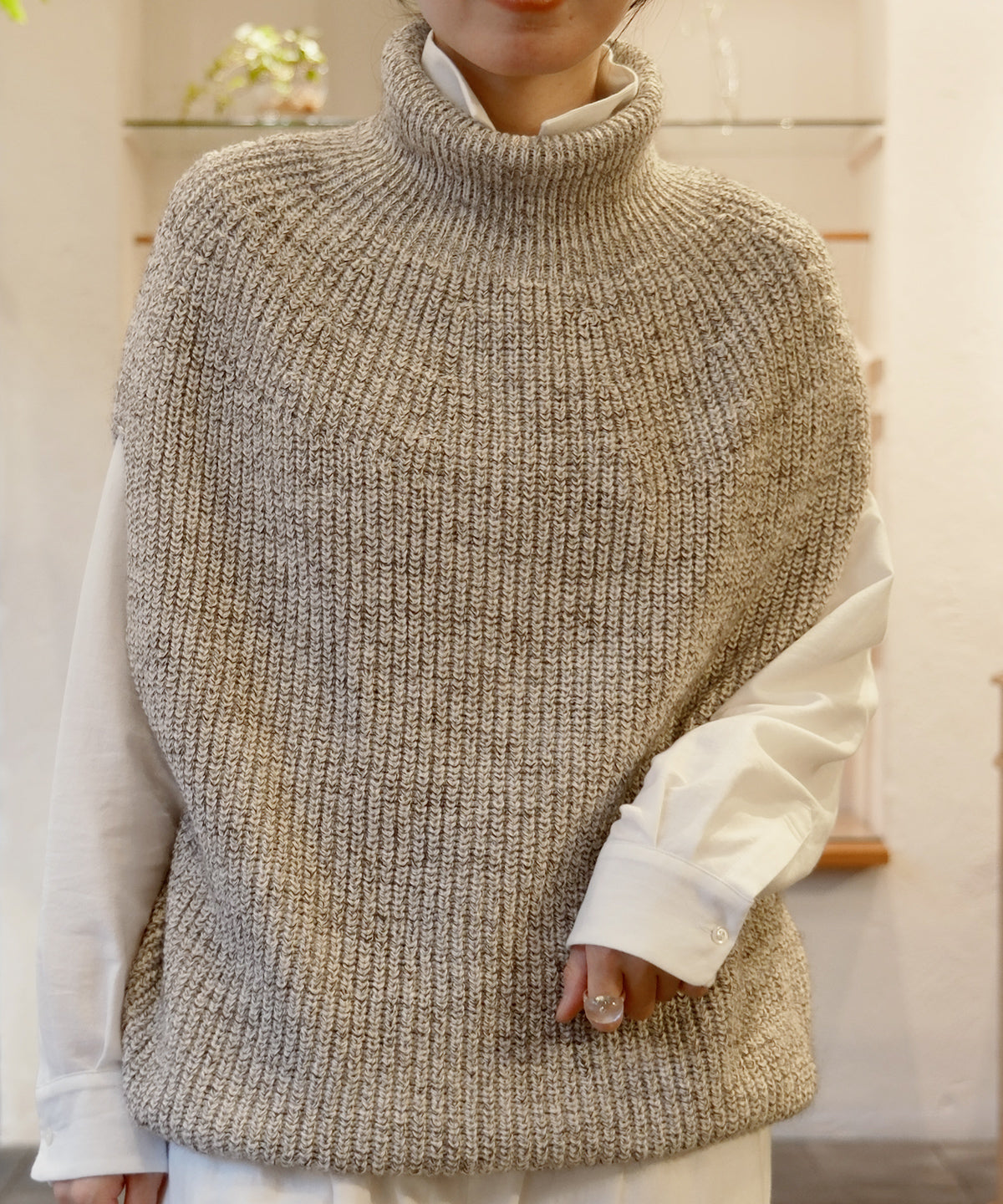 もちむぎニットベスト / オーガニックコットン – PRISTINE