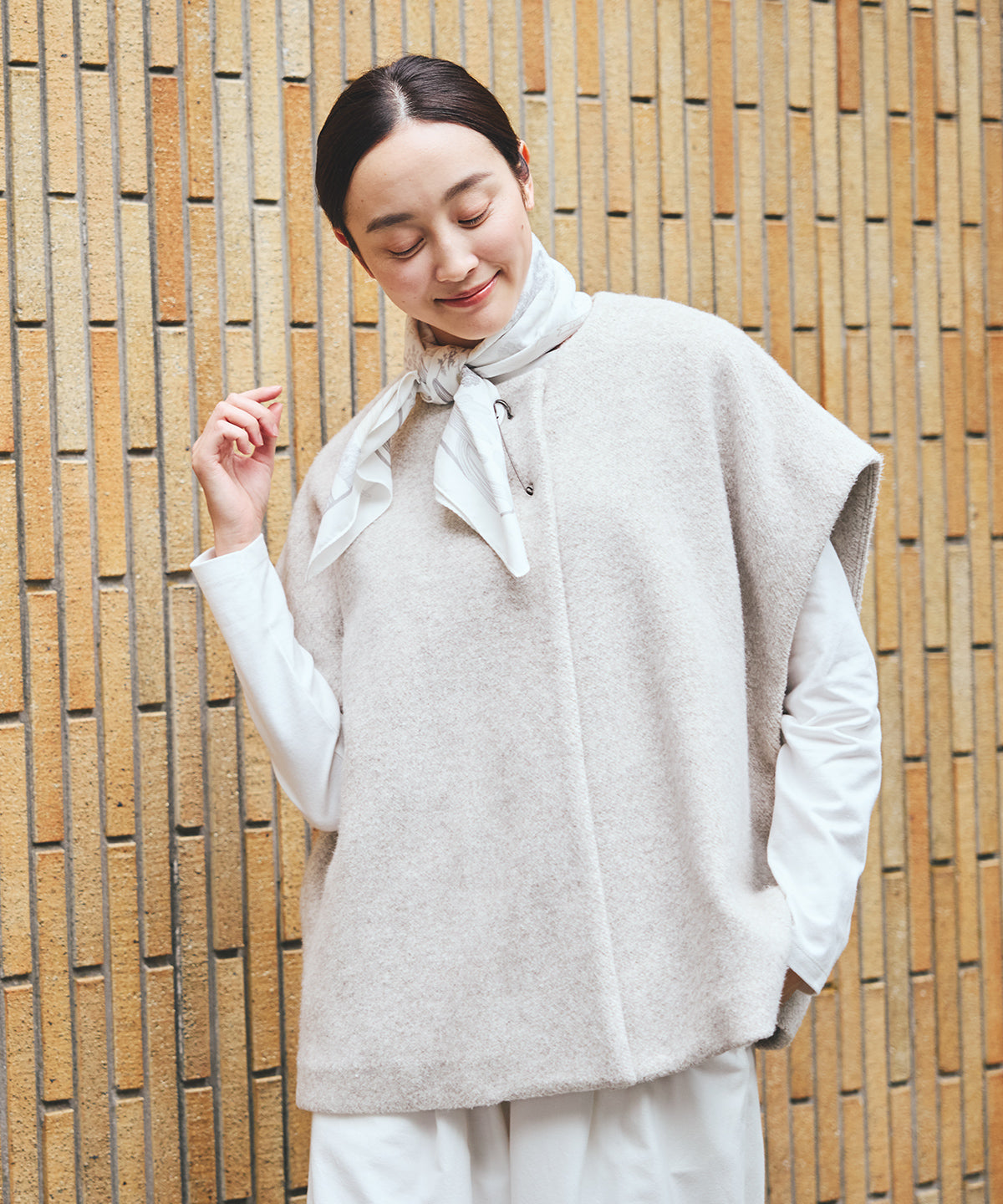 ヤクマーブルケープベスト / オーガニックコットン – PRISTINE