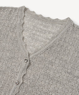 アルパカレーシーニットカーディガン