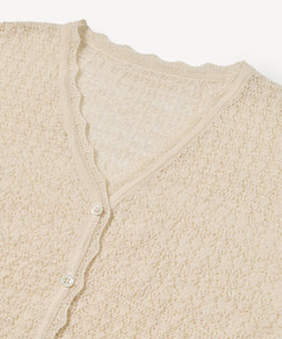 アルパカレーシーニットカーディガン