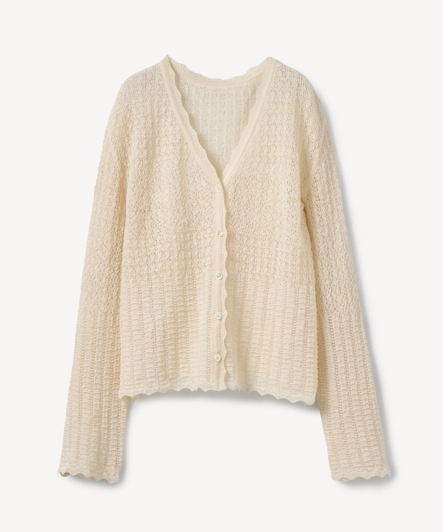 オーガニックコットン 「 アルパカレーシーニットカーディガン 」｜PRISTINE