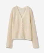オーガニックコットン 「 アルパカレーシーニットカーディガン 」｜PRISTINE