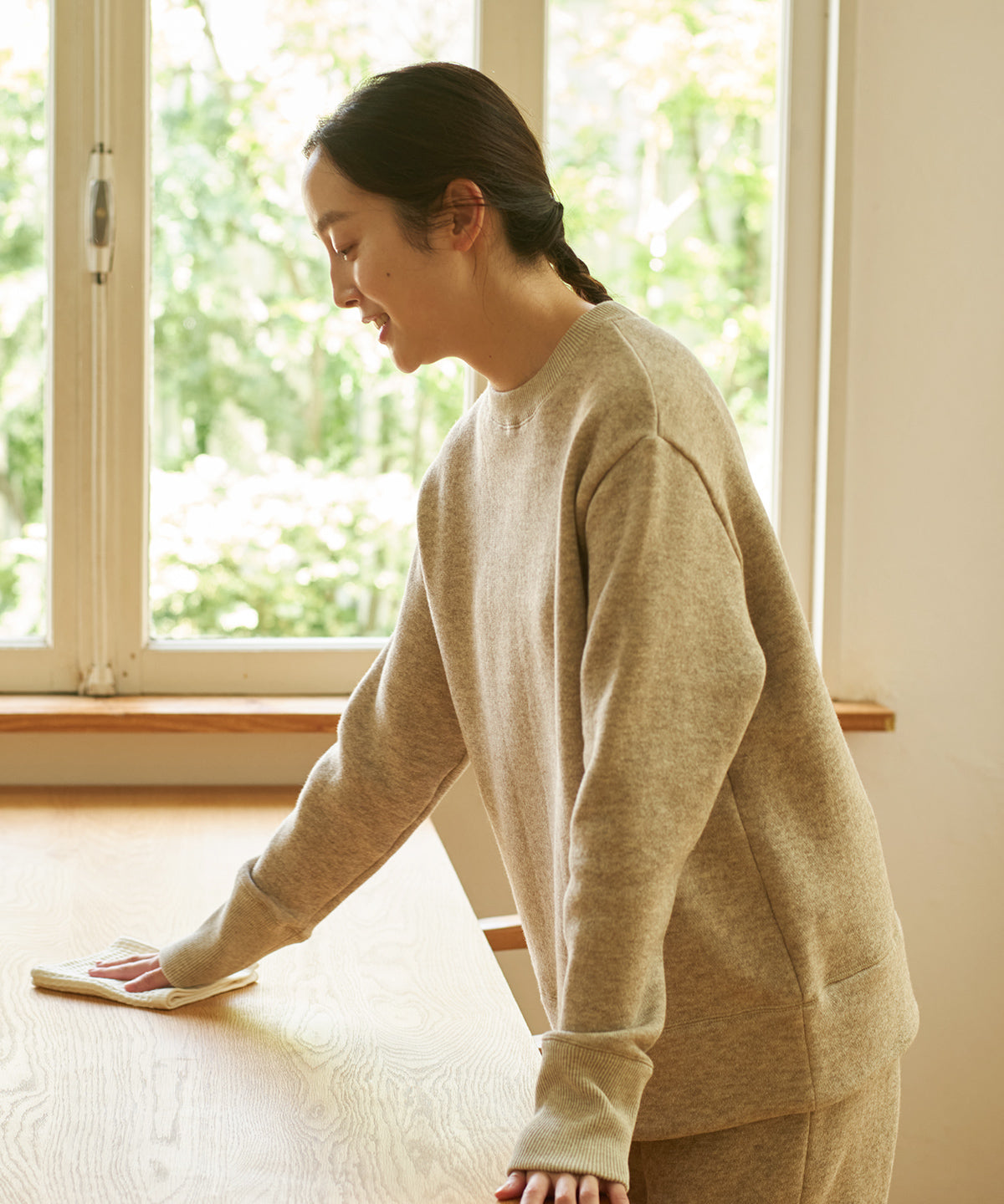 【美品】プリスティン ヤク裏毛クルーネックプルオーバー / オーガニックコットン ヤク裏毛クルーネックプルオーバー / オーガニックコットン – PRISTINE