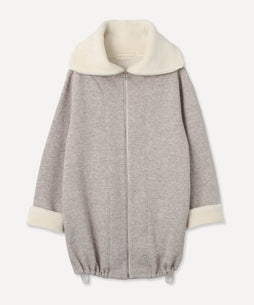 オーガニックコットン 「 ヤク裏毛スタンドカラーバルーンジャケット 」｜PRISTINE