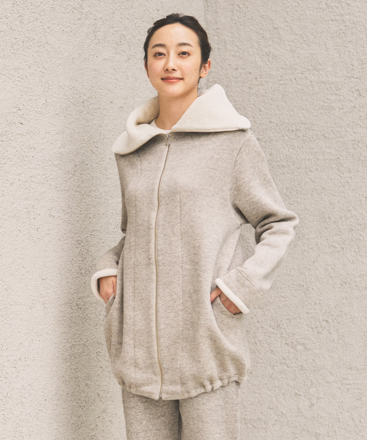 ヤク裏毛スタンドカラーバルーンジャケット