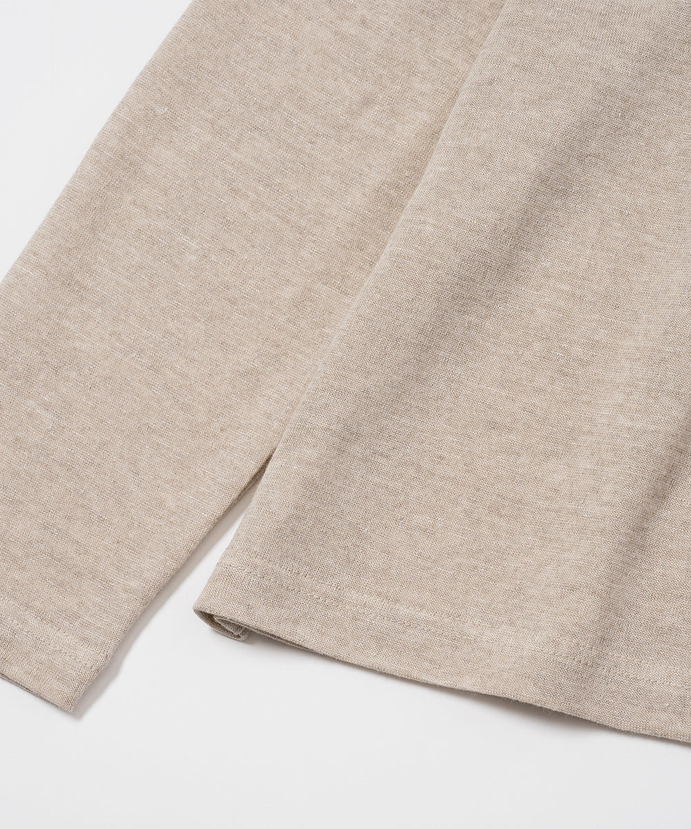 コットンリネンプレーティング天竺ワイドプルオーバー