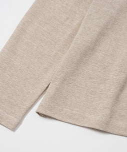 コットンリネンプレーティング天竺ワイドプルオーバー