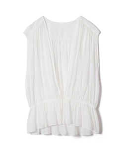 オーガニックコットン 「 ちりめんギャザージレ 」｜PRISTINE