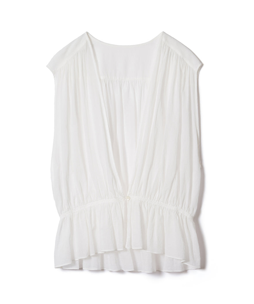 ちりめんギャザージレ