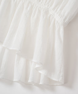 ちりめんギャザージレ