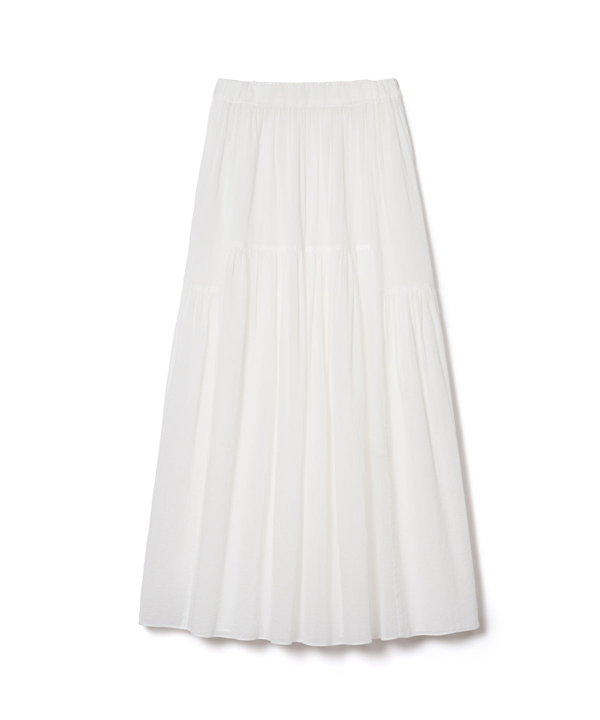 オーガニックコットン 「 ちりめんギャザースカート 」｜PRISTINE