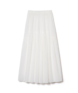 オーガニックコットン 「 ちりめんギャザースカート 」｜PRISTINE