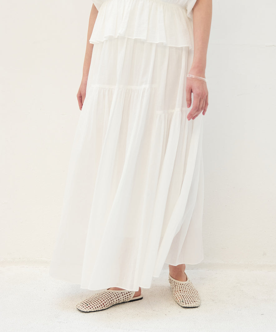 ちりめんギャザースカート