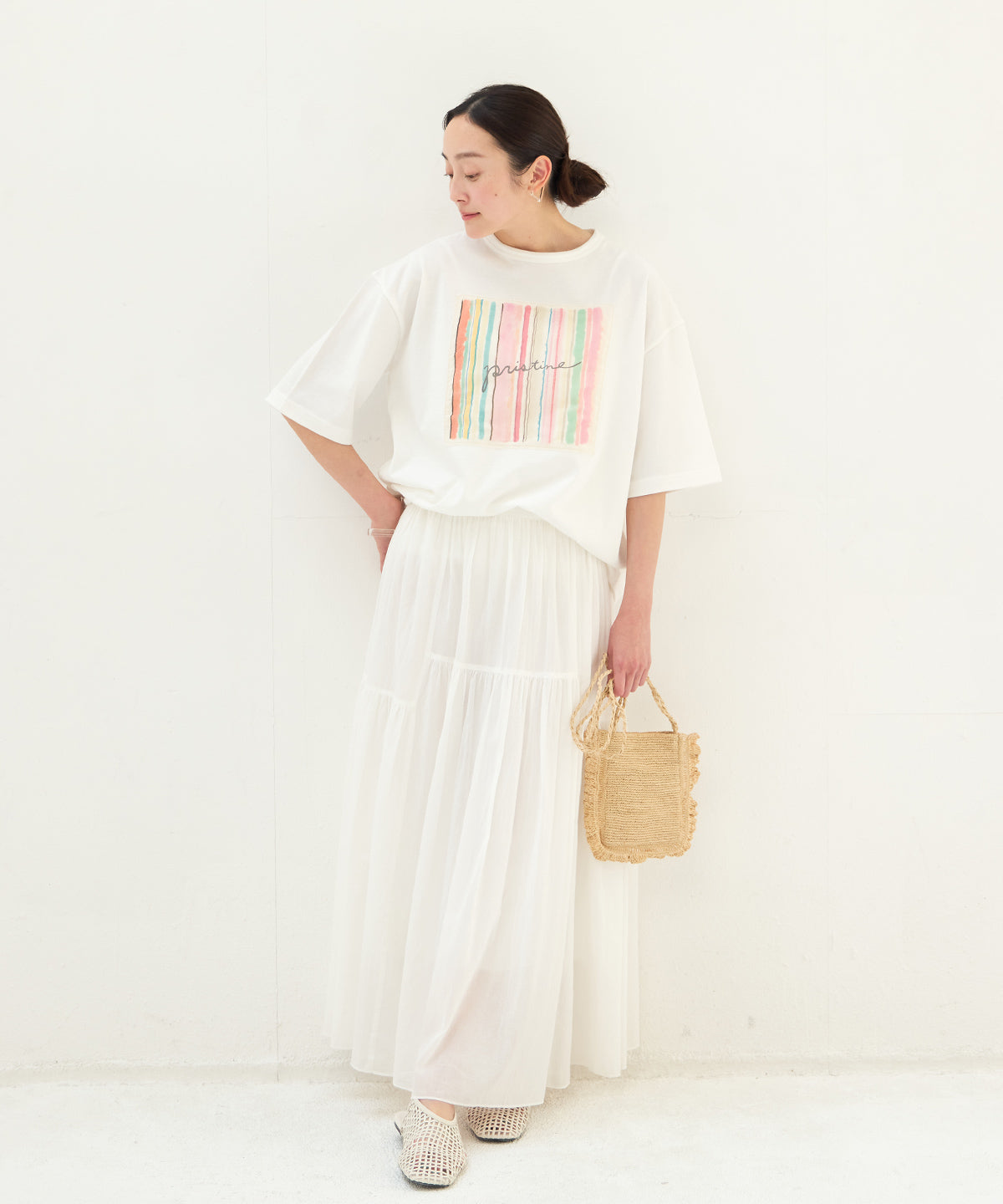 freada インドクロスステッチ　ギャザースカート【最終お値下げ】 ちりめんギャザースカート – PRISTINE