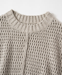 コットンリネンヤク透かし編みベスト