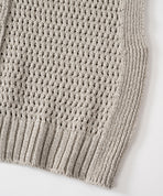 コットンリネンヤク透かし編みベスト