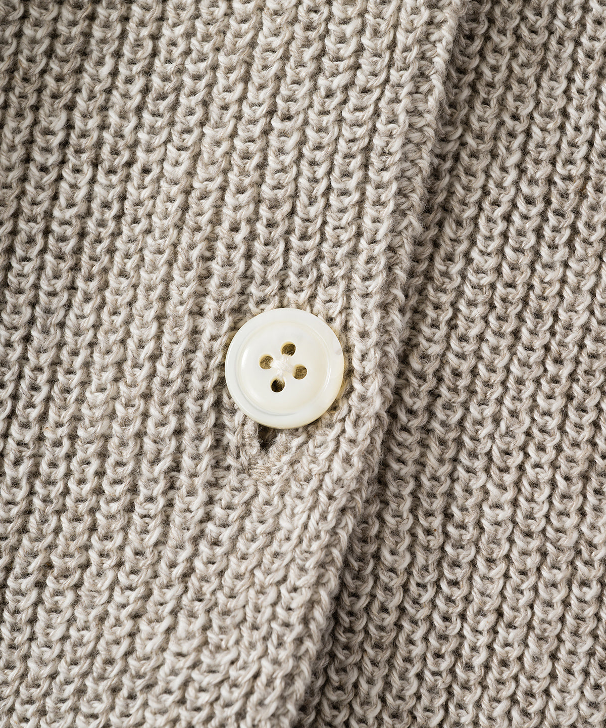 コットンリネンヤク片畦ニットカーディガン – PRISTINE