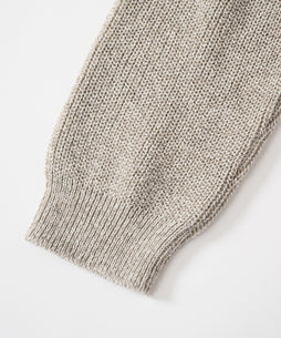 コットンリネンヤク片畦ニットカーディガン