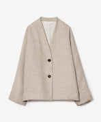 コットンリネンヤク二重織りジャケット