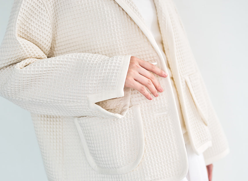 丁寧に仕上げたオーガニックコットンのバインダー