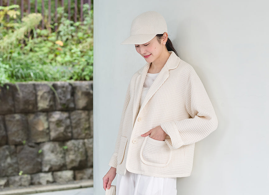 ふっくらワッフルの早春ジャケット