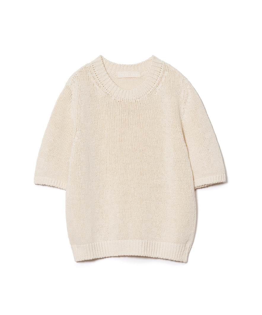 和紙コットンローゲージ半袖ニット
