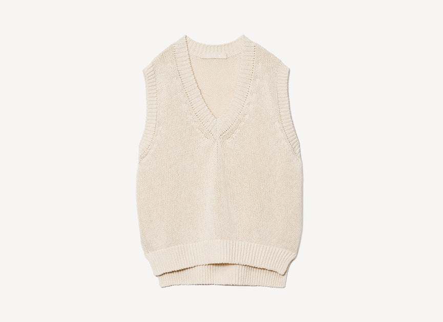 和紙×コットンのざっくりローゲージニット