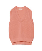 和紙コットンローゲージニットベスト（草木染め）