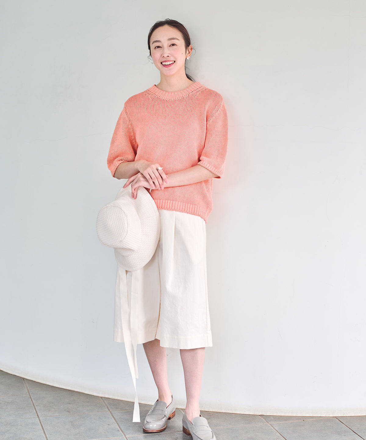 プリスティン PRISTINE 和紙コットンツイルバミューダパンツ 新品美品 和紙コットンツイルバミューダパンツ – PRISTINE
