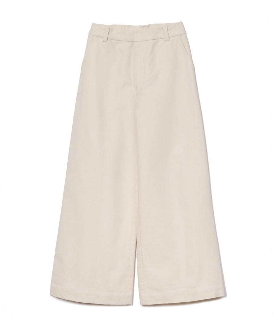 厚手オックスワイドパンツ（ナチュラル）
