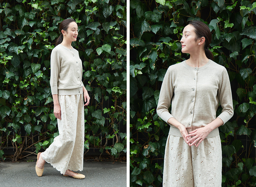 爽やかなコットンリネン素材を楽しむ