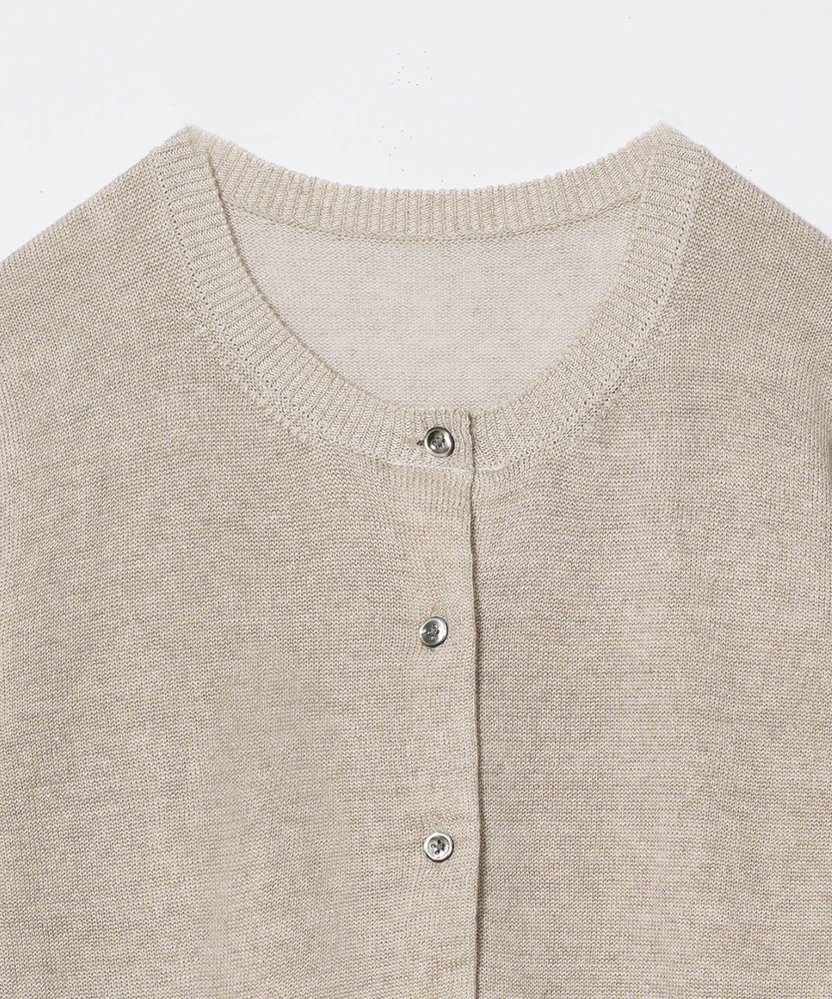 コットンリネン 7分袖カーディガン