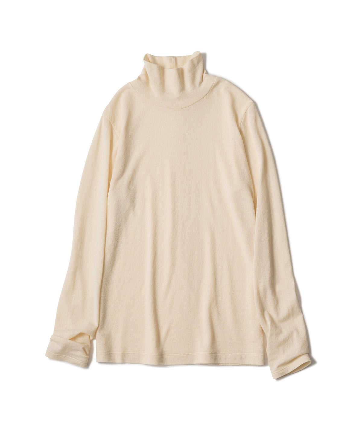 オーガニックコットン 「強撚梨地ハイネックプルオーバー」｜PRISTINE