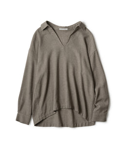 オーガニックコットン「フォレストグレイビエラスキッパーシャツ」｜PRISTINE
