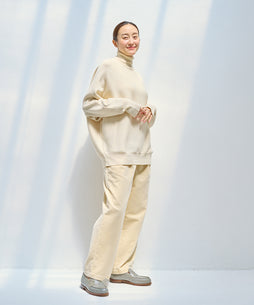 モデル身長163cm カステラニットナチュラル