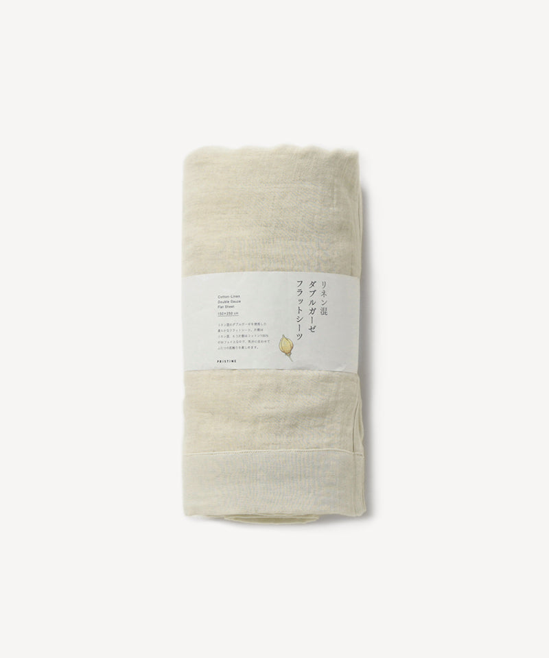 コットンリネンダブルガーゼ フラットシーツ