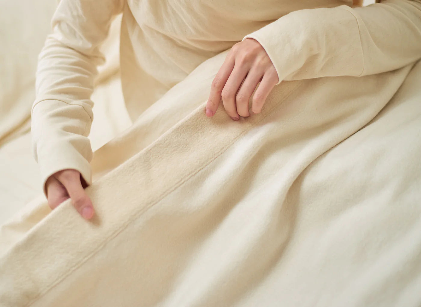 同じ素材で綿毛布をお作りしています