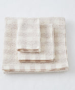 心ばかり フローズンチェック ウォッシュタオル 3点セット