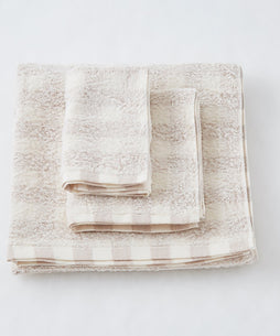 心ばかり フローズンチェック ウォッシュタオル 3点セット