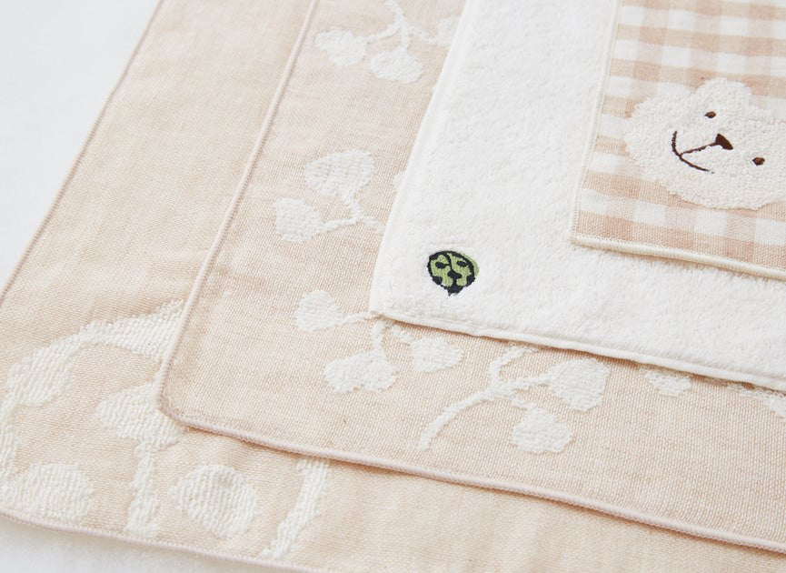 刺繍入りミニタオルハンカチ　プチギフト用3点セット