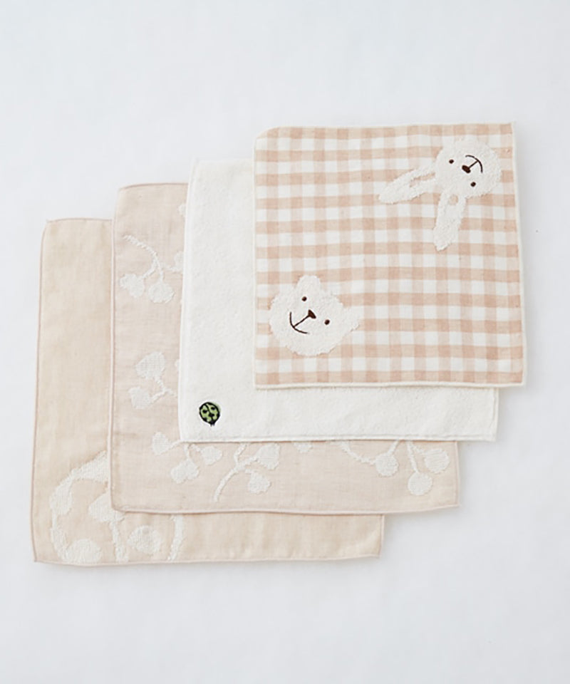刺繍入り ミニタオルハンカチ