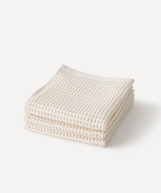 ワッフル ウォッシュタオル（3枚）