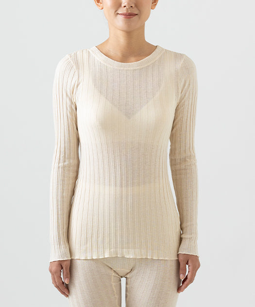 未使用☆プリスティン　カシミヤチューブワイドリブクループルオーバー カシミヤチューブワイドリブクループルオーバー / オーガニック