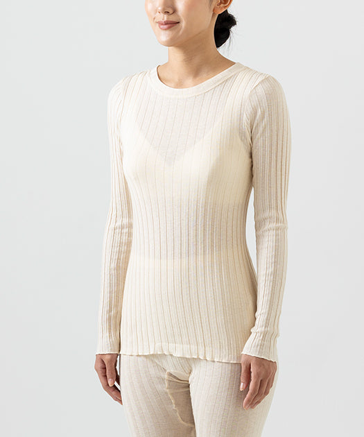 未使用☆プリスティン　カシミヤチューブワイドリブクループルオーバー カシミヤチューブワイドリブクループルオーバー / オーガニック