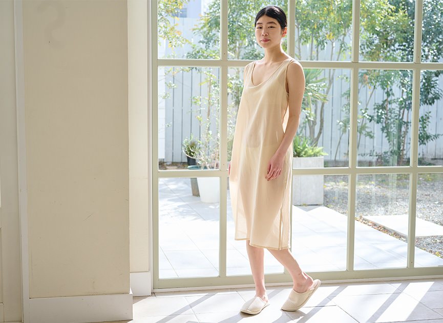 ちりめん素材のアンダードレスで夏を快適に